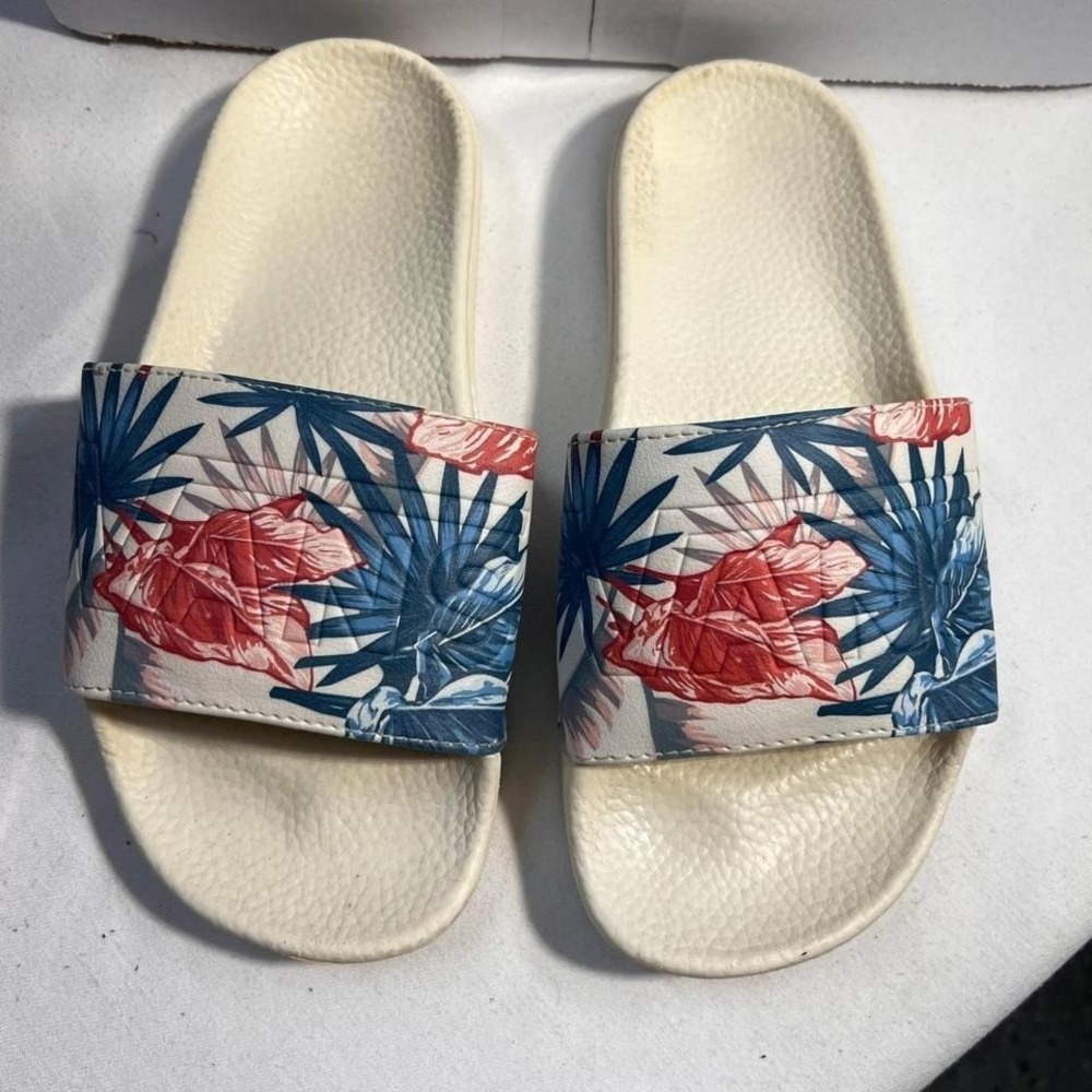 Vans vintage slides sandals women's 5 summer shoe slip on tropical resort casual